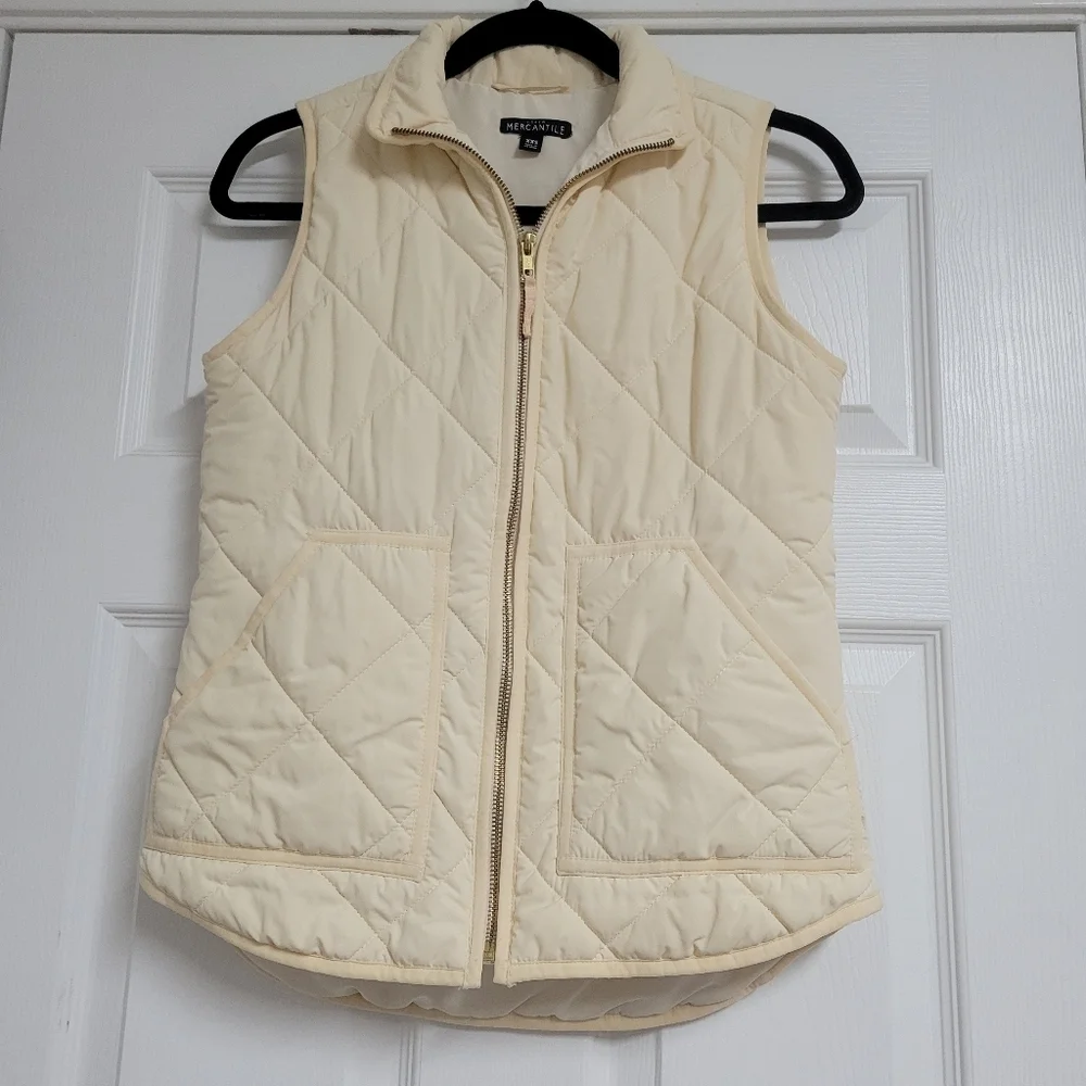 J.crew Mercantile Quilted Zip Up Vest .